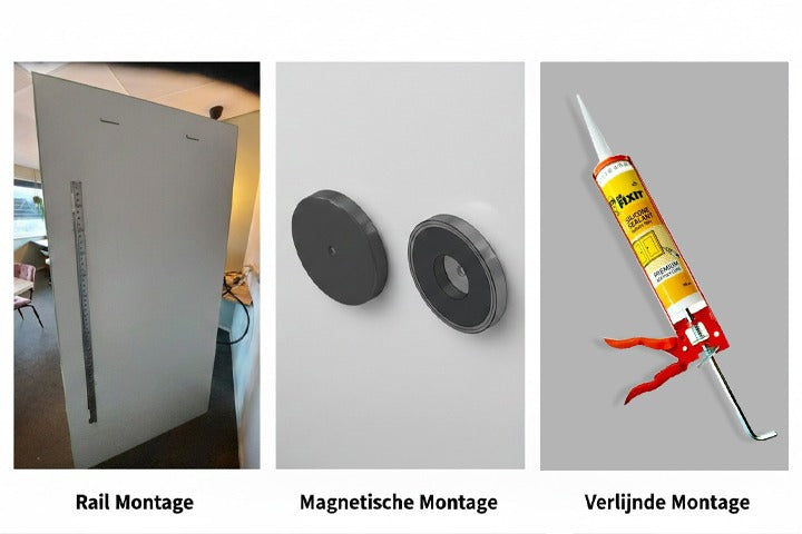 Rail, Magnetisch of Verlijmd? Montageopties voor Glazen Whiteboardwanden