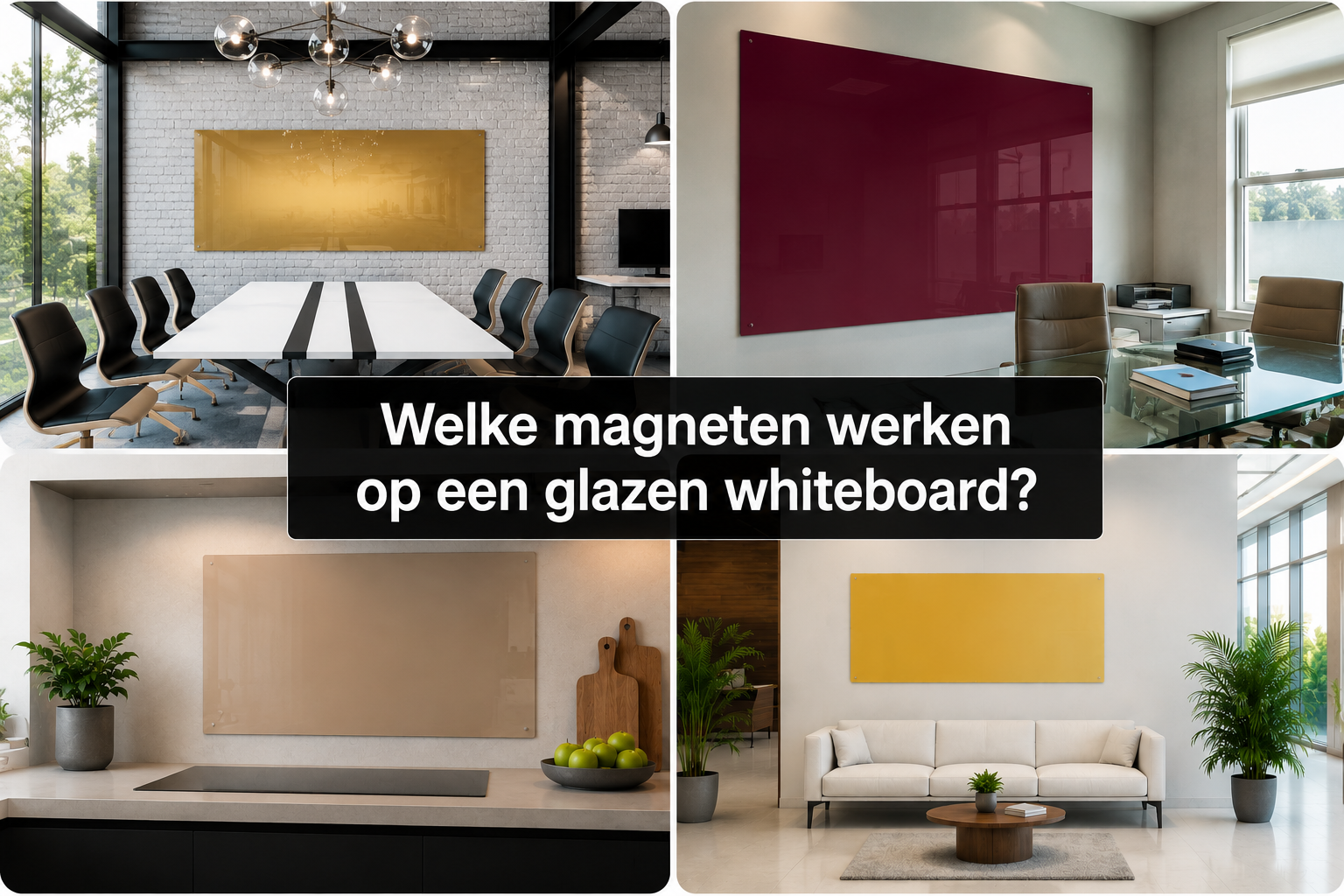 magnetisch glazen whiteboard