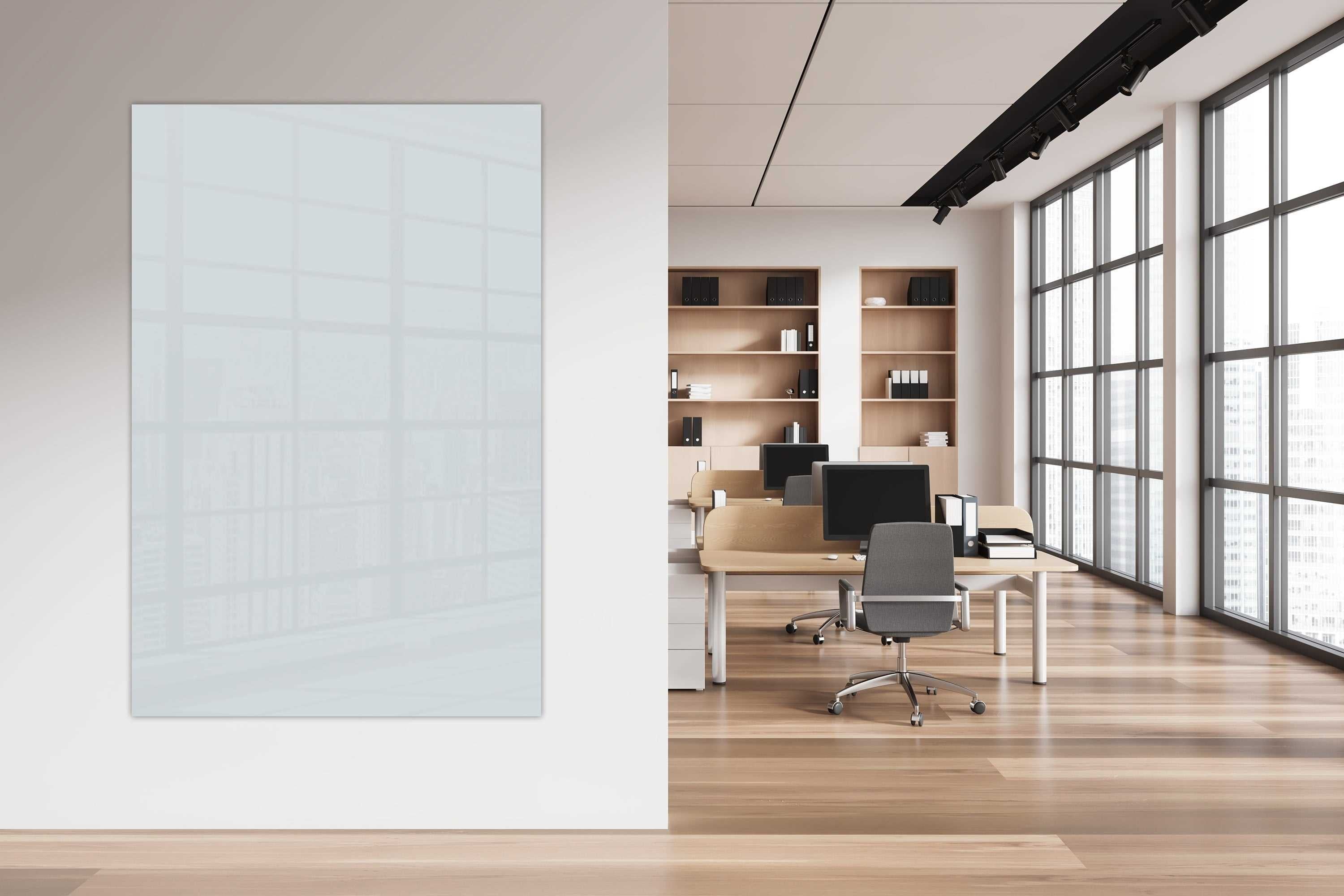 Whiteboard Glas Silver mist