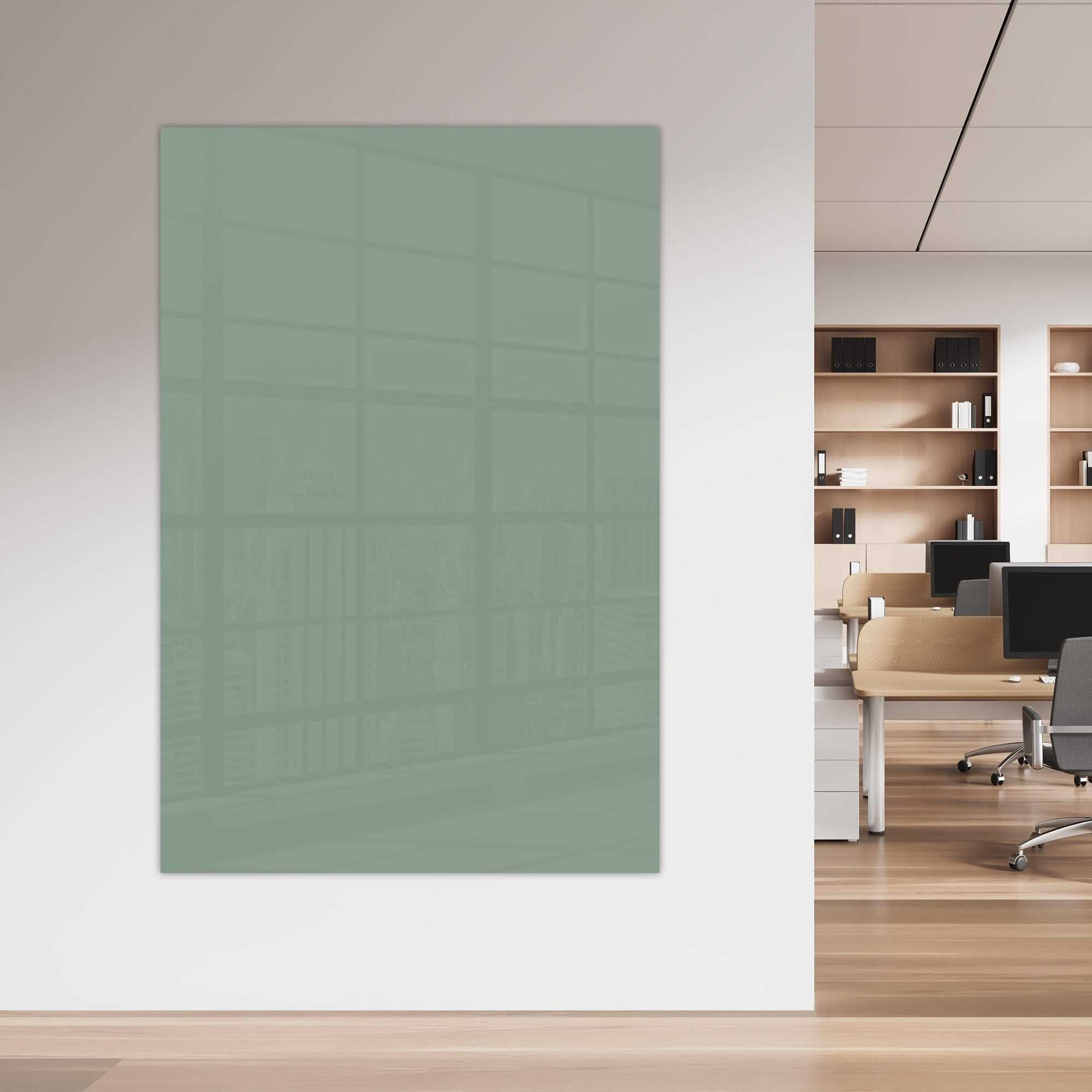 Whiteboard Glas Olive Velvet
