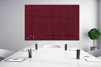 Whiteboard Glas Maroon Depth