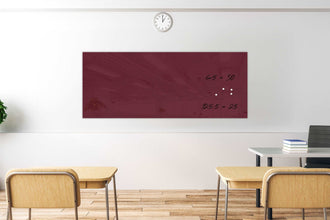 Whiteboard Glas Maroon Depth