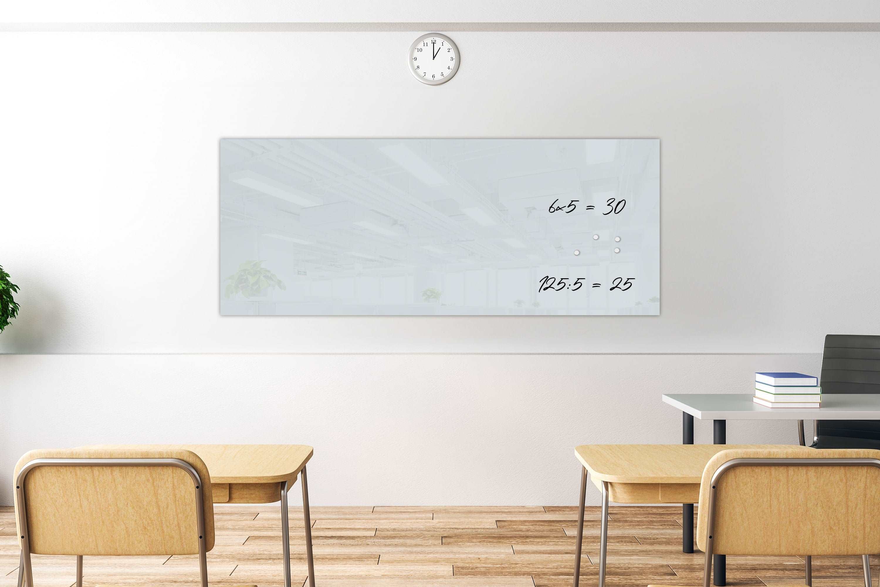 Whiteboard Glas Silver mist