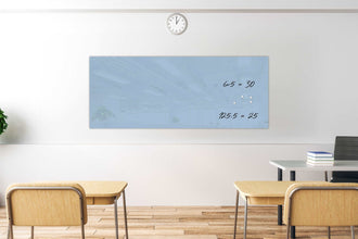 Whiteboard Glas Sky Blue