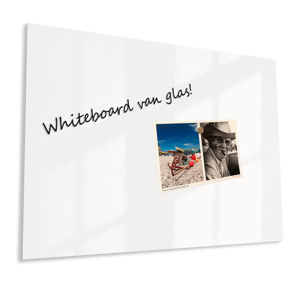 Glazen Whiteboard - Pearl White