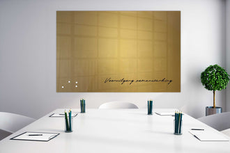 Whiteboard Glas Gold