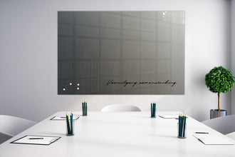 Whiteboard Glas Silver