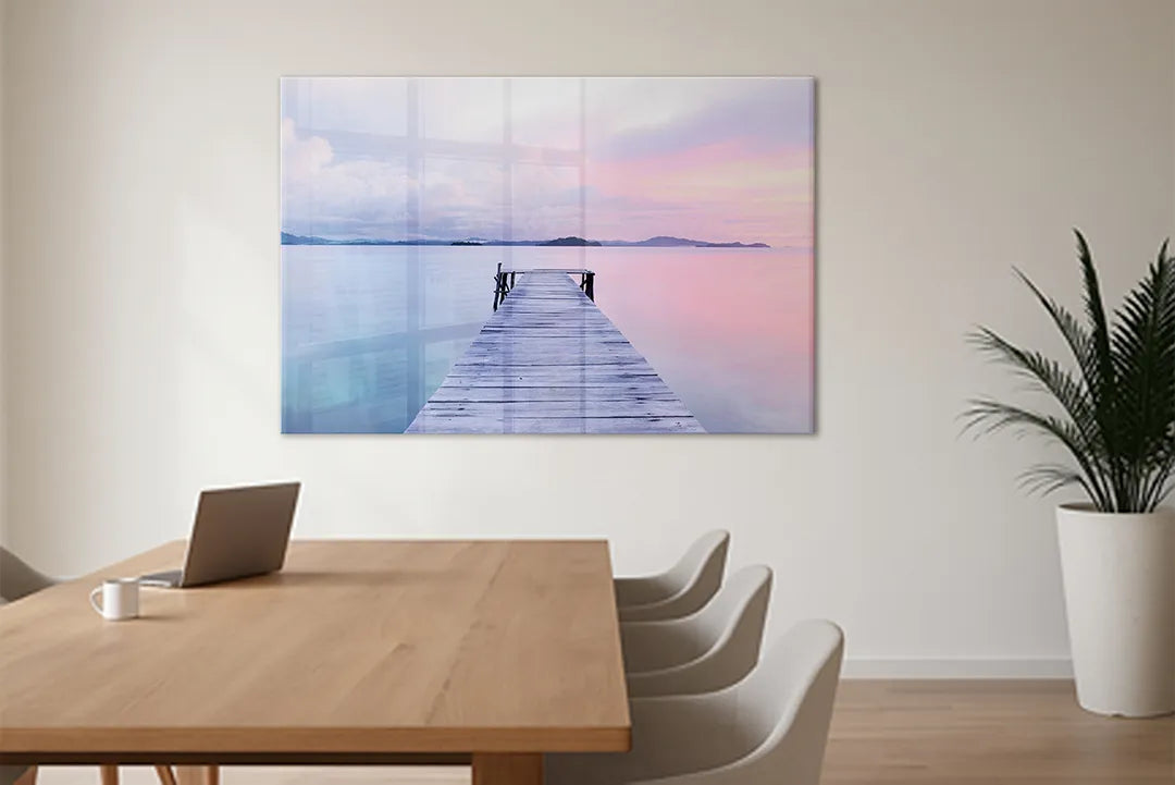 Whiteboard van glas - Magneetbord - Steiger aan meer
