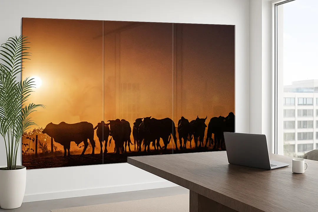 Whiteboard van glas - Magneetbord - Dieren op de horizon