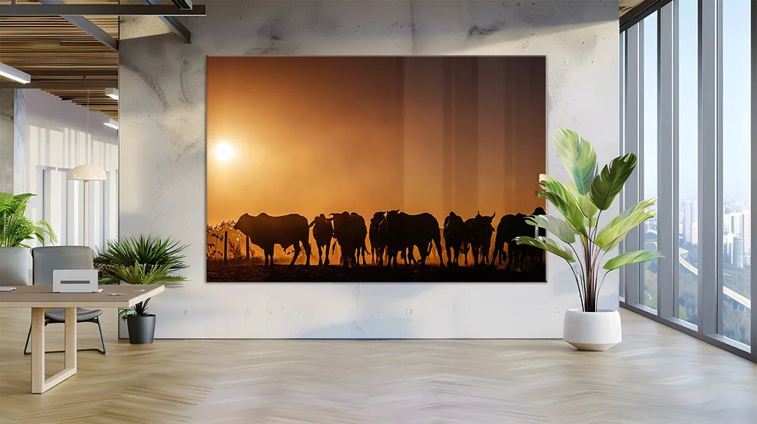 Whiteboard van glas - Magneetbord - Dieren op de horizon