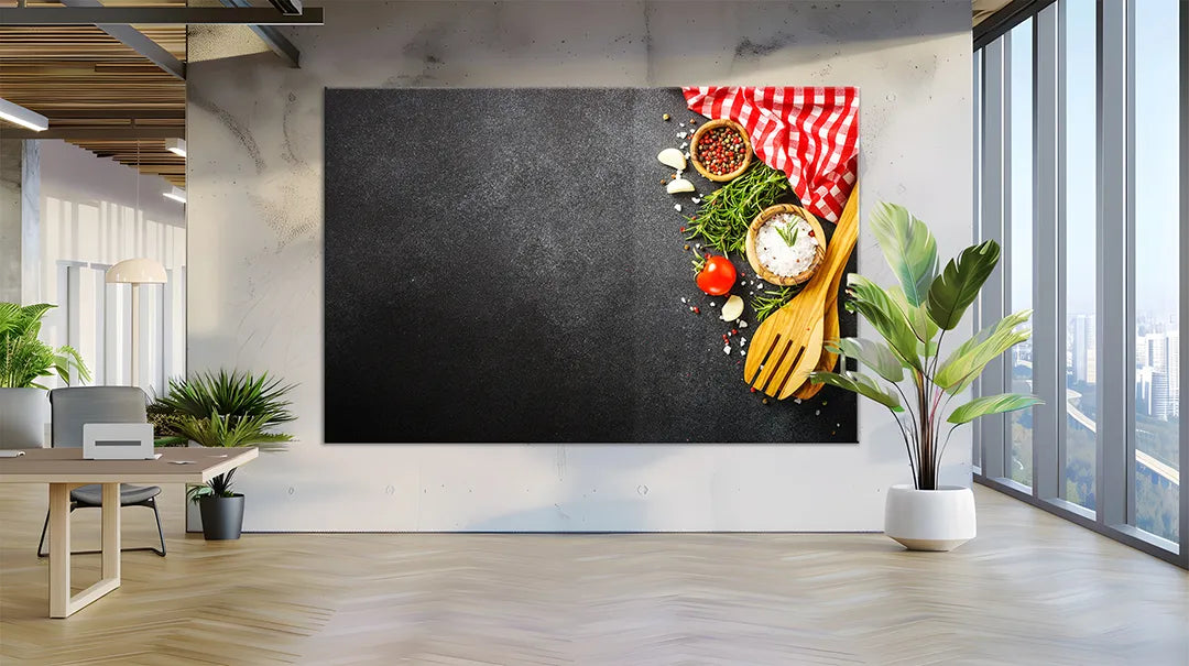 whiteboard-van-glas-magneetbord-ingredienten-o-zwarte-tafel