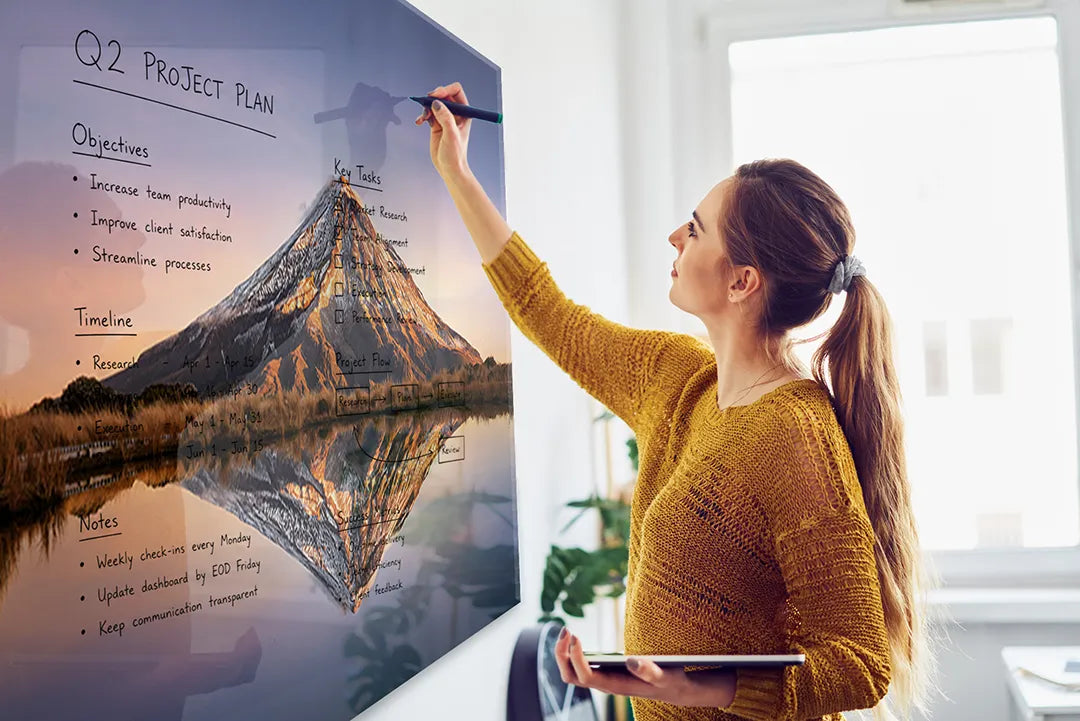 Whiteboard van glas - Magneetbord - Berg Taranaki