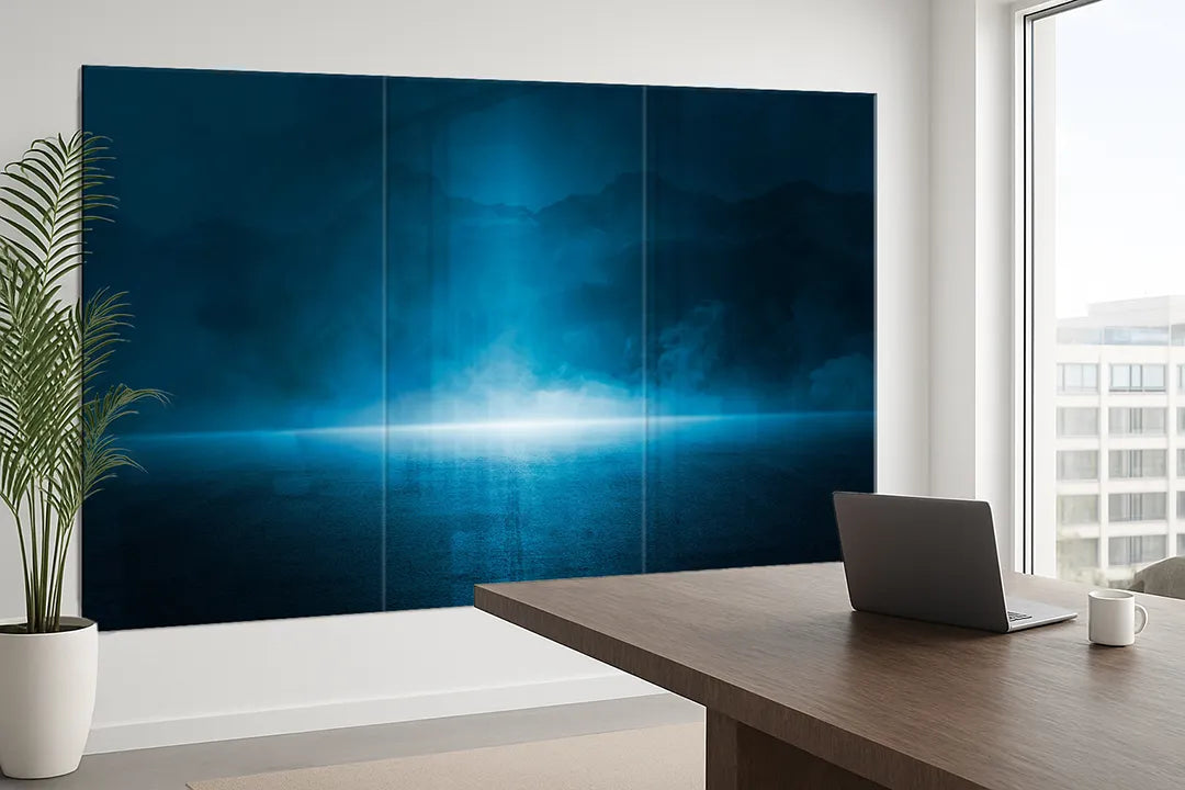 Glazen Whiteboard Donker Blauw – Design Magneetbord van Glas