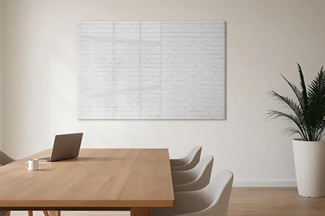 Whiteboard van glas - Magneetbord - Witte stenen