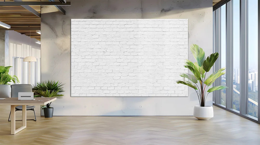Whiteboard van glas - Magneetbord - Witte stenen