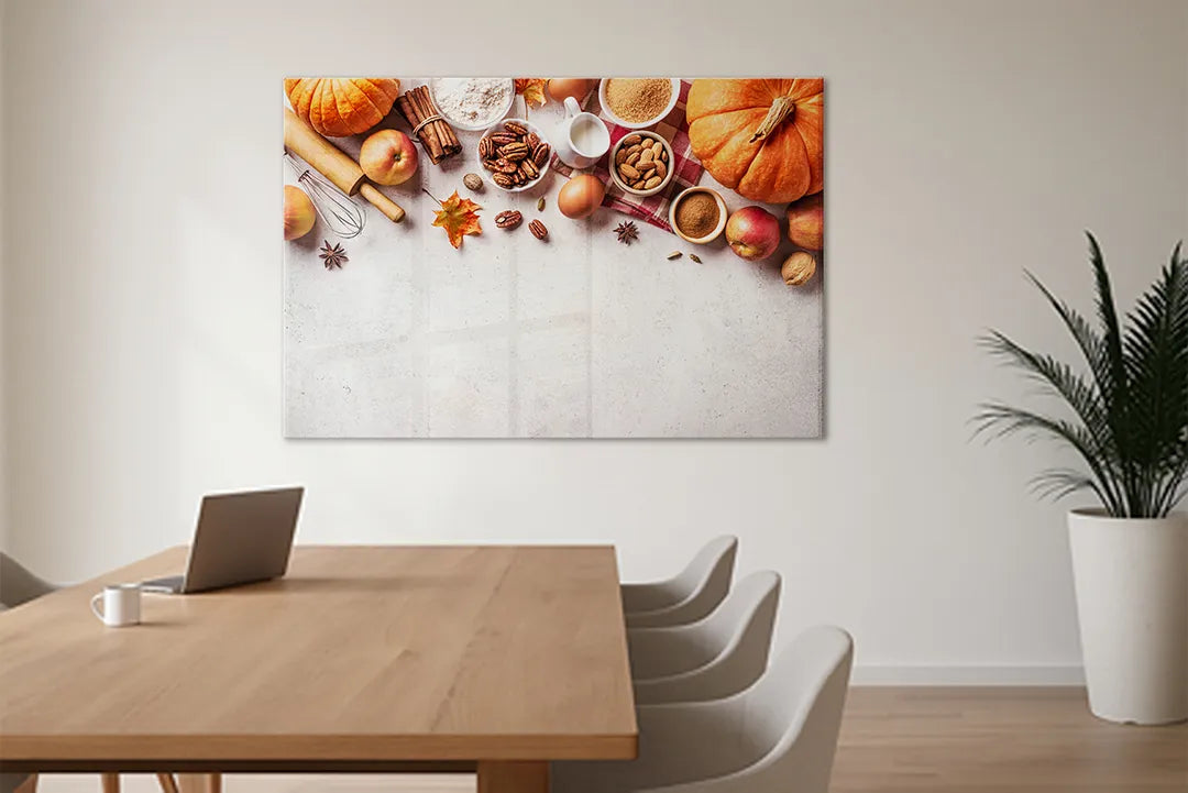 Whiteboard van glas - Magneetbord - Herfst ingredienten