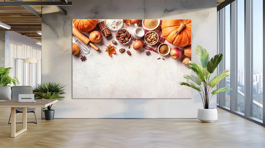 Whiteboard van glas - Magneetbord - Herfst ingredienten