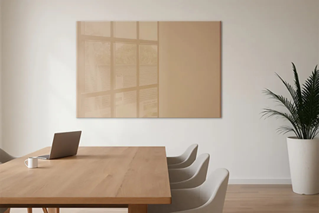 Mydesignglas Glazen Whiteboard - Sand Stone - Magnetisch Glasbord - Glas Magneetbord