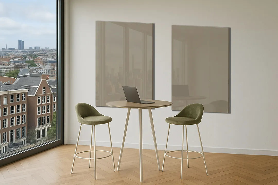 Glazen Whiteboard Taupe Truffle – Magnetisch Glasbord & Memobord