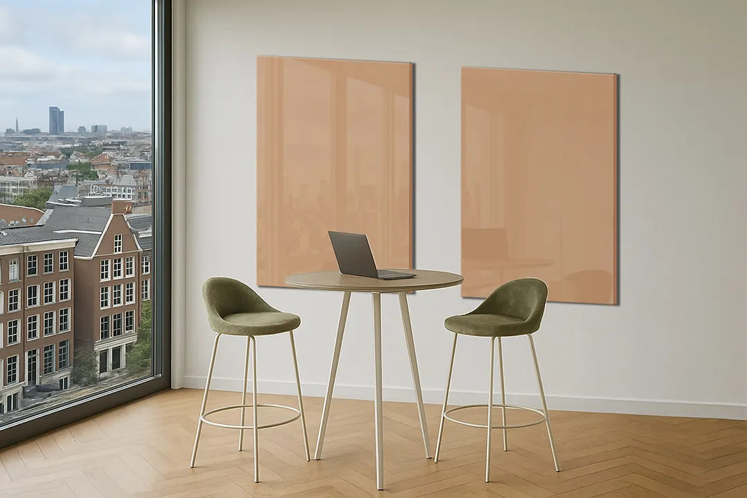 Mydesignglas Glazen Whiteboard - Sand Stone - Magnetisch Glasbord - Glas Magneetbord