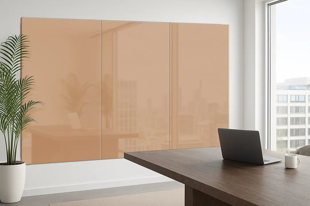 Mydesignglas Glazen Whiteboard - Sand Stone - Magnetisch Glasbord - Glas Magneetbord