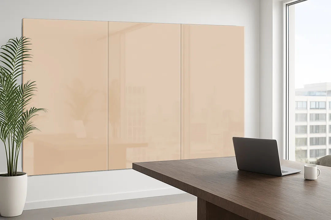 Glazen Whiteboard Karamel Fudge – Magnetisch Glasbord