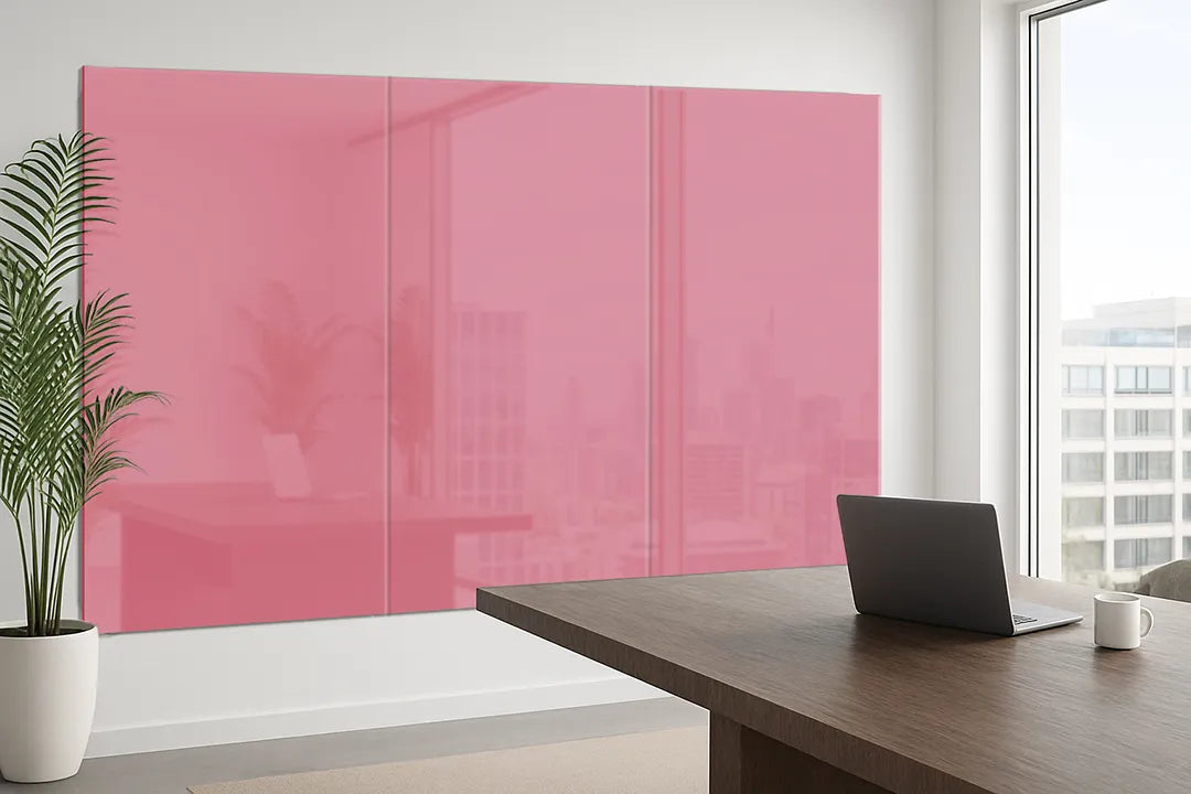 Mydesignglas Glazen Whiteboard - Velvet Rose - Magnetisch Glasbord - Glas Magneetbord