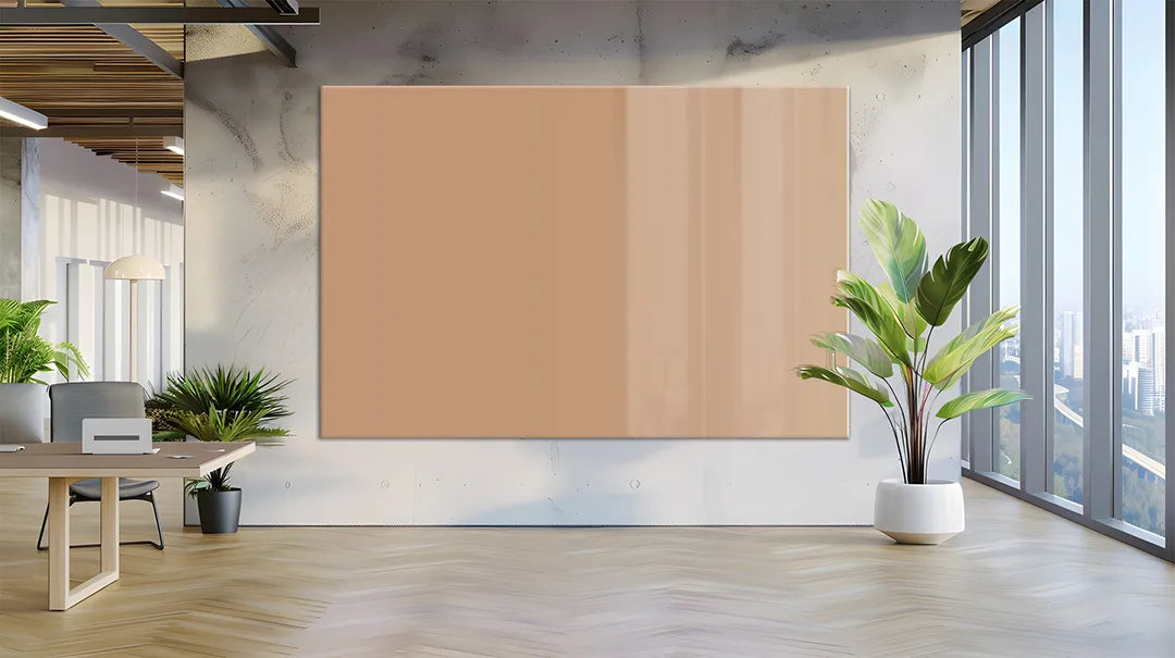 Mydesignglas Glazen Whiteboard - Sand Stone - Magnetisch Glasbord - Glas Magneetbord