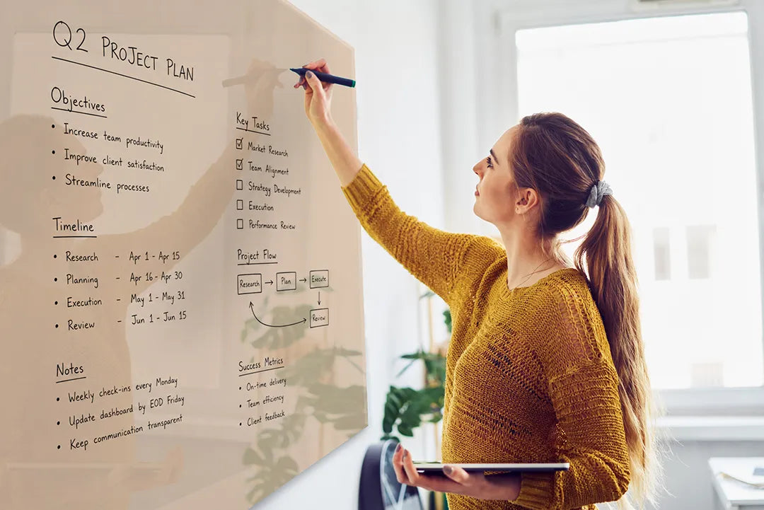 Glazen Whiteboard Karamel Fudge – Magnetisch Glasbord