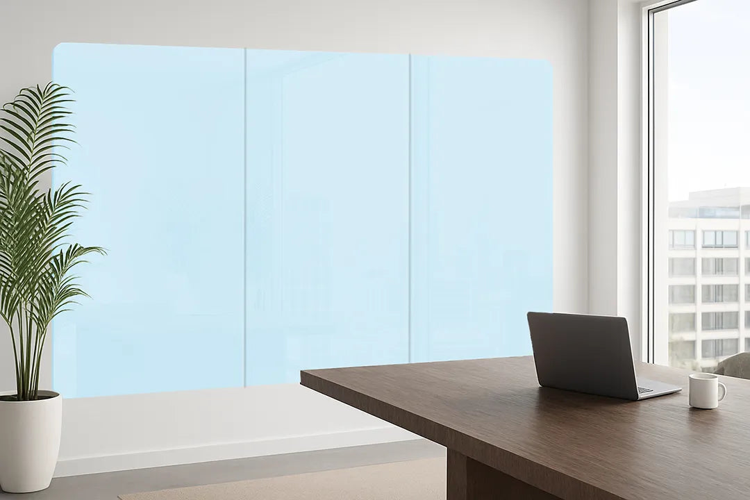 Whiteboard Glas Magneetborden - Glazen schrijfbord - afgeronde hoeken - Ice Crystal