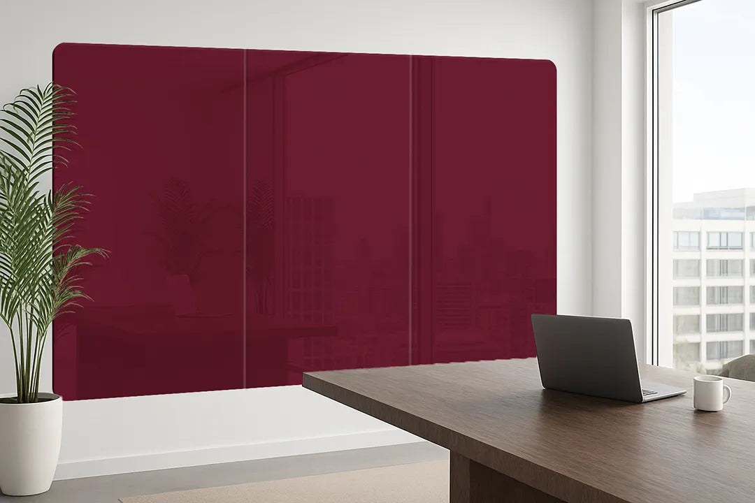 Whiteboard Glas Magneetborden - Glazen schrijfbord - afgeronde hoeken - Maroon Depth