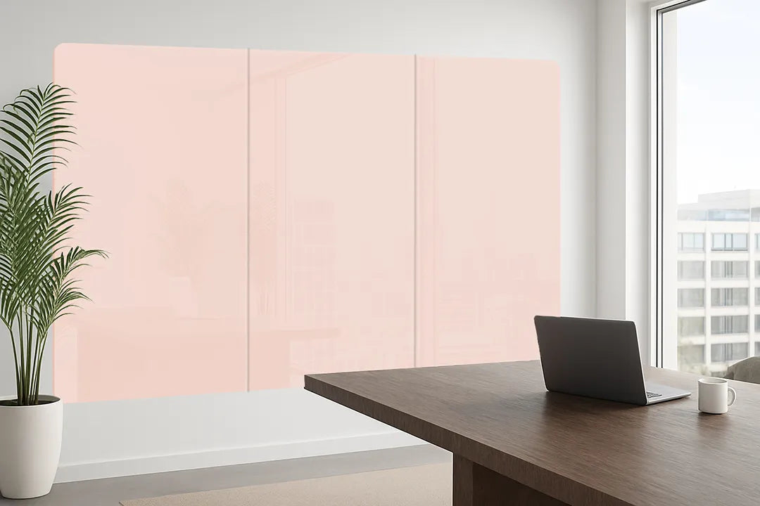 Whiteboard Glas Magneetborden - Glazen schrijfbord - ronde hoeken - Soft Rose