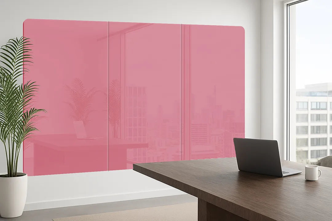 Whiteboard Glas Magneetborden - Glazen schrijfbord - afgeronde hoeken - Velvet Rose