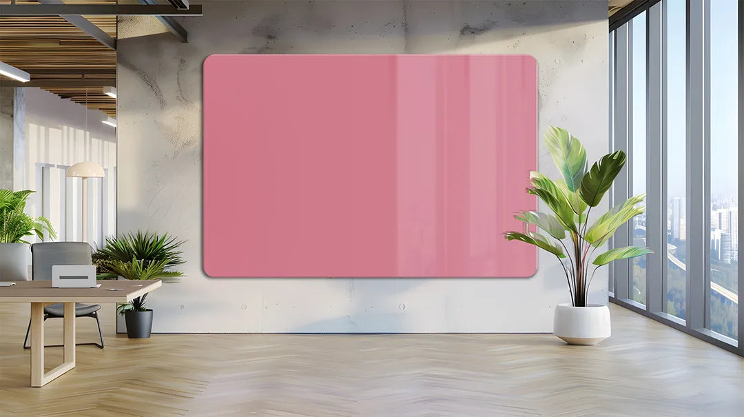 Whiteboard Glas Magneetborden - Glazen schrijfbord - afgeronde hoeken - Velvet Rose