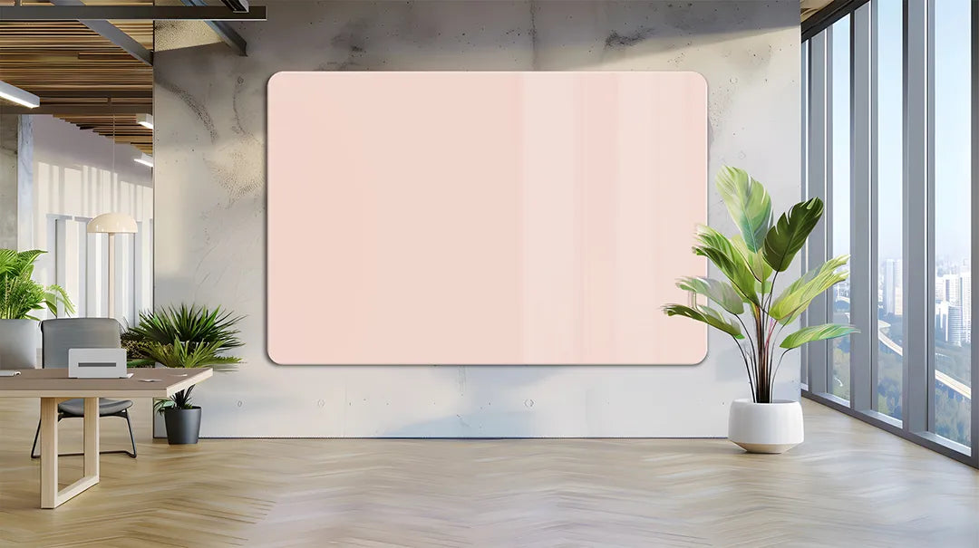 Whiteboard Glas Magneetborden - Glazen schrijfbord - ronde hoeken - Soft Rose