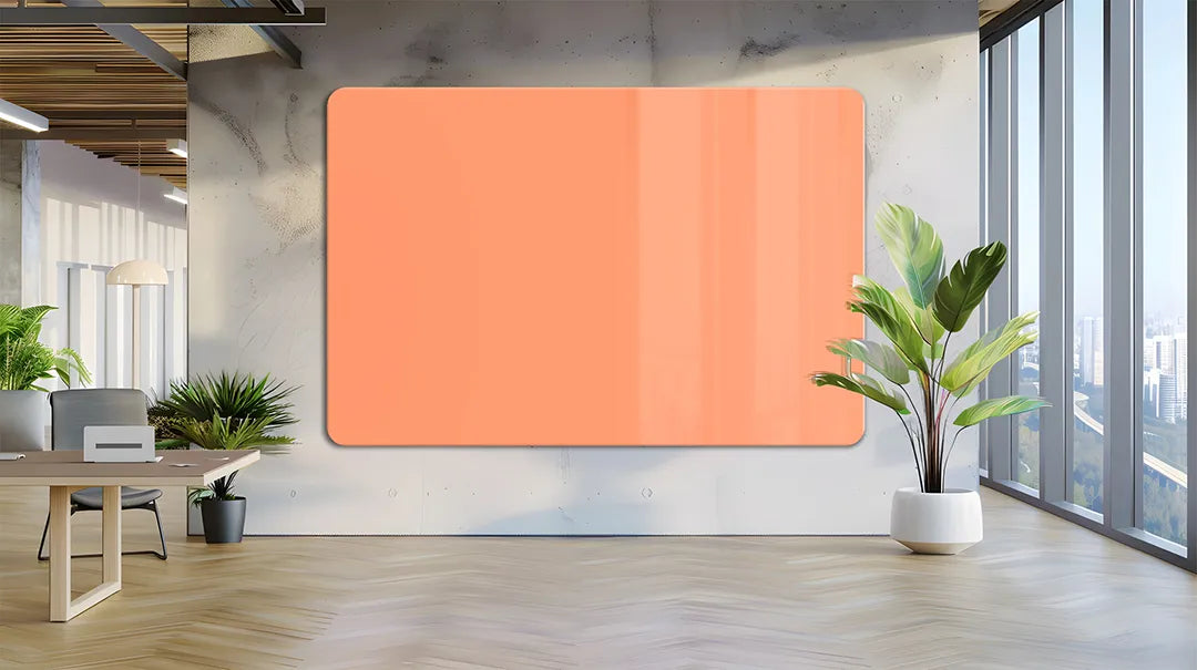 Whiteboard Glas Magneetborden - Glazen schrijfbord - afgeronde hoeken - Coral Charm