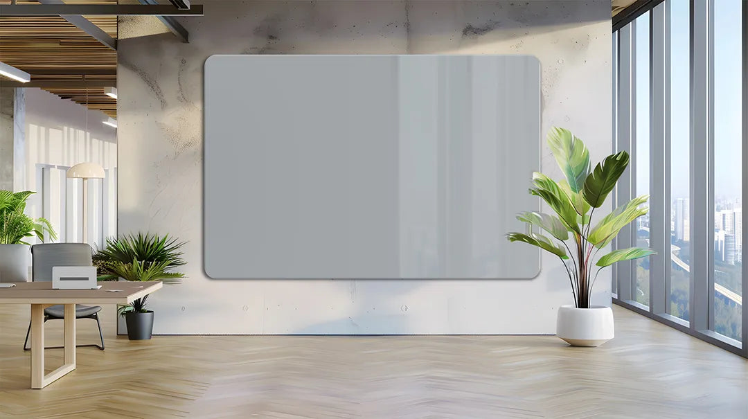 Whiteboard Glas Magneetborden - Glazen schrijfbord - afgeronde hoeken - Graphite Haze