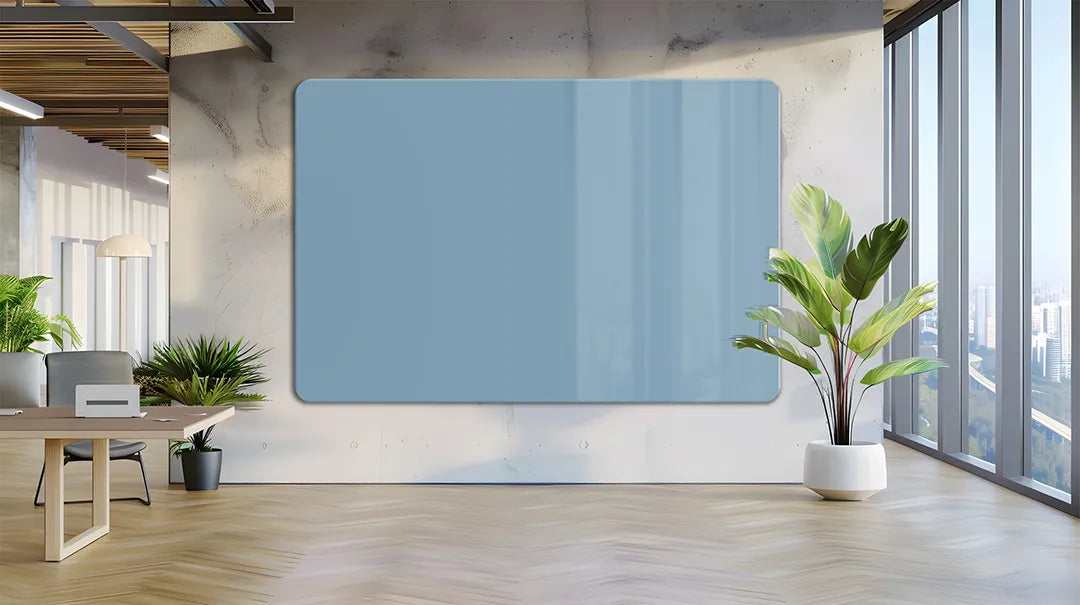 Whiteboard Glas Magneetborden - Glazen schrijfbord - afgeronde hoeken - Ocean mist