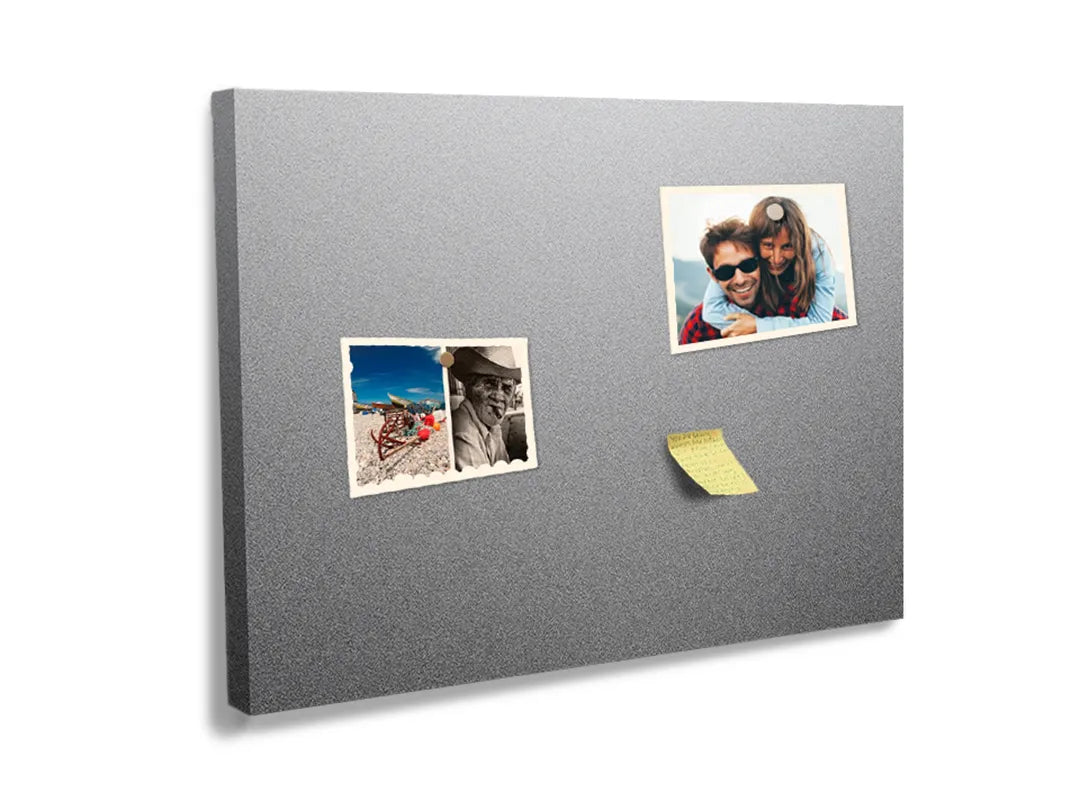 Kurkborden op canvas met metallic zilveren structuur – formaat 60 × 40 cm