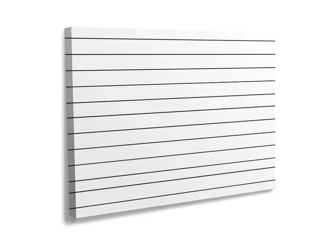 Kurkborden op canvas met minimalistische horizontale lijnen – formaat 120 × 80 cm