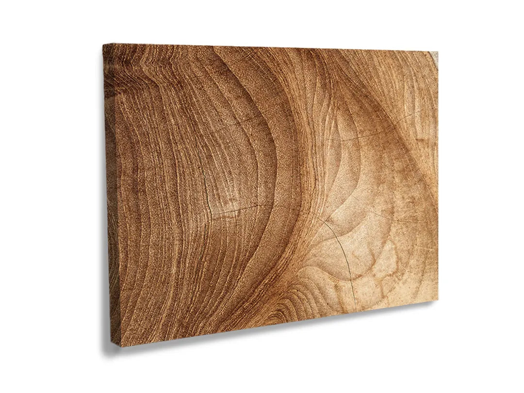 Kurkborden op canvas met natuurlijke houtnerf in warme tint – formaat 120 × 80 cm