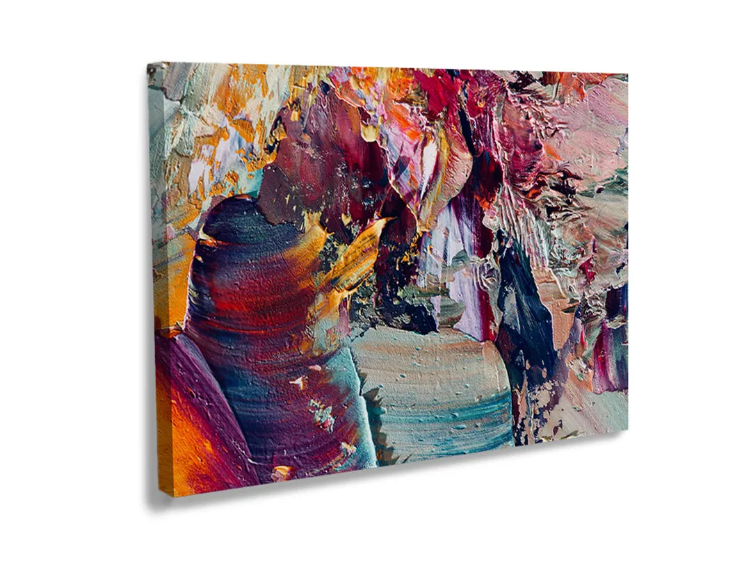 Kurkborden op canvas met kleurrijk abstract schilderij – formaat 120 × 80 cm