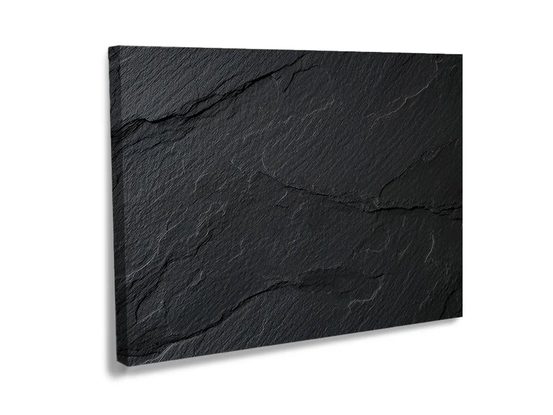 Kurkborden op canvas met zwarte leisteenstructuur – formaat 120 × 80 cm