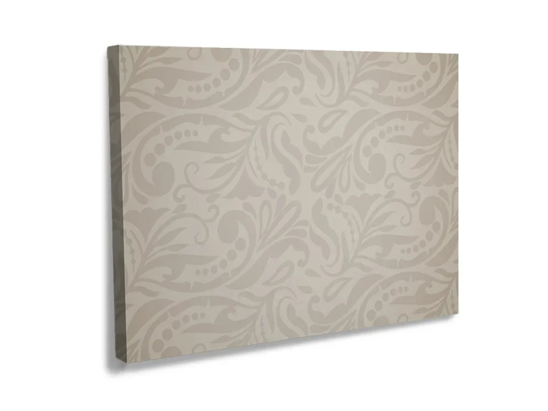 Kurkborden op canvas met klassiek beige damastpatroon – formaat 120 × 80 cm