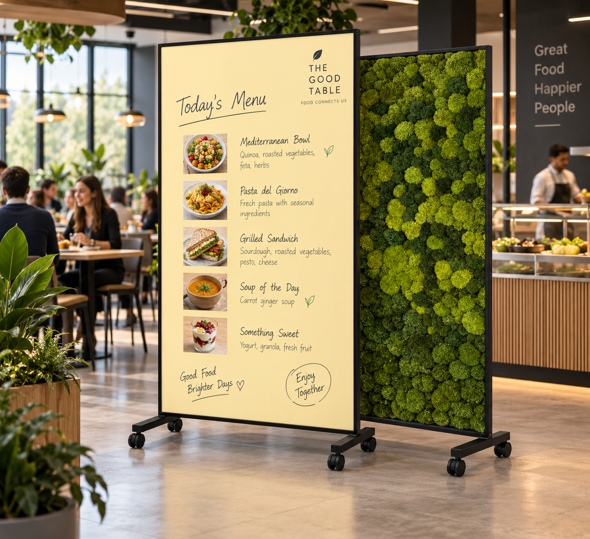 Mydesignglas Mobiel Glazen Whiteboard – Magnetisch & Akoestisch - Glass wall Mobile Board – Design Mobileboard op Wielen