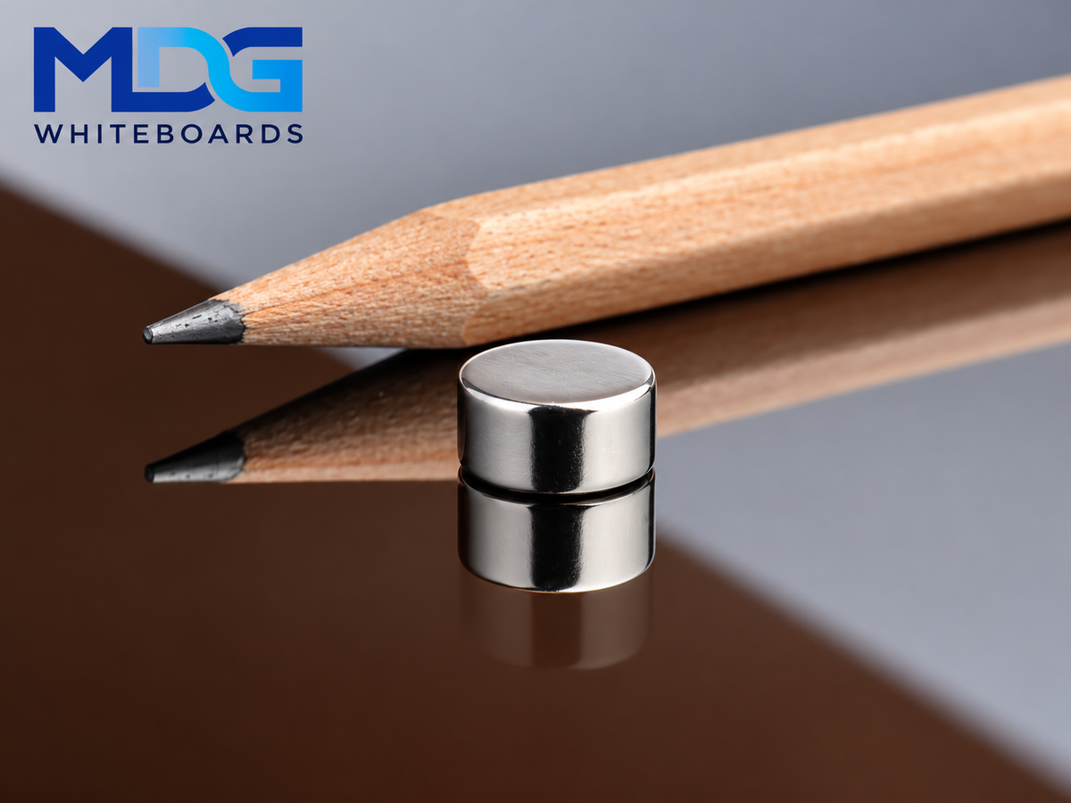 MDG Neodymium Magneten 10 mm x 5mm | N38 voor Glazen Whiteboard – 10 stuks