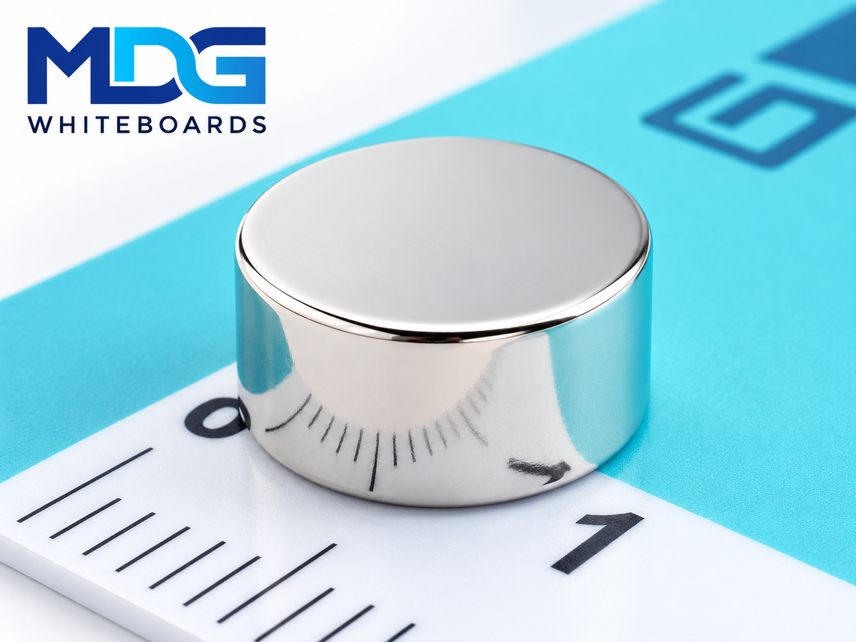 MDG Neodymium Magneten 10 mm x 5mm | N38 voor Glazen Whiteboard – 10 stuks