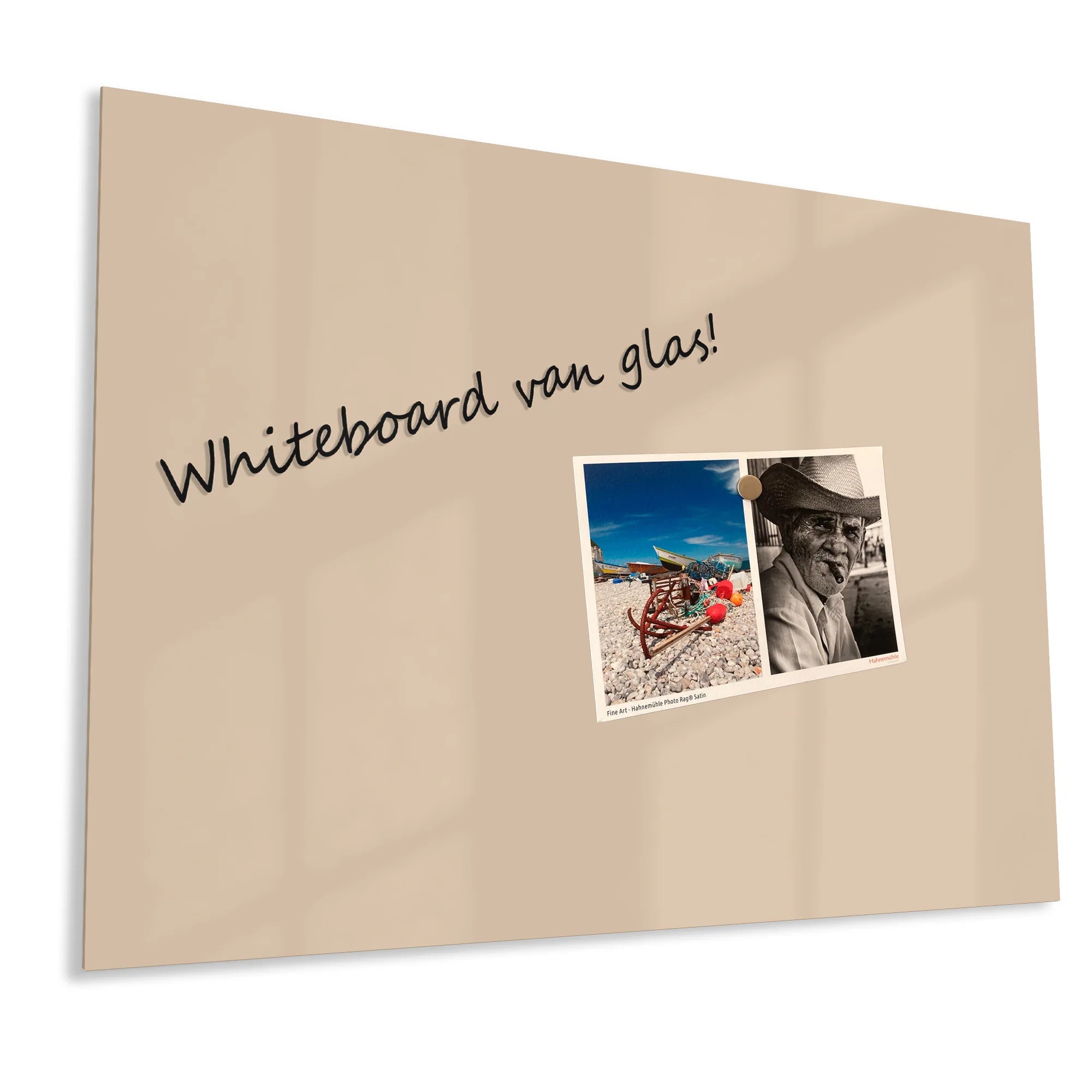 Magnetisch glazen whiteboard op maat met strak frameless design