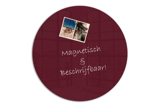 Whiteboard Glas Rond - Maroon Depth