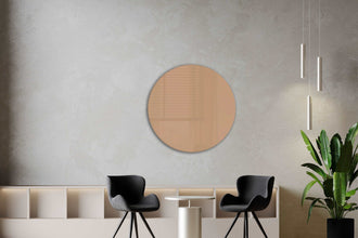 Whiteboard Glas Rond Sandstone